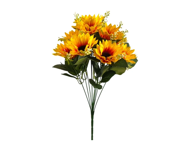 Mazzo girasoli giallo con 10 rametti