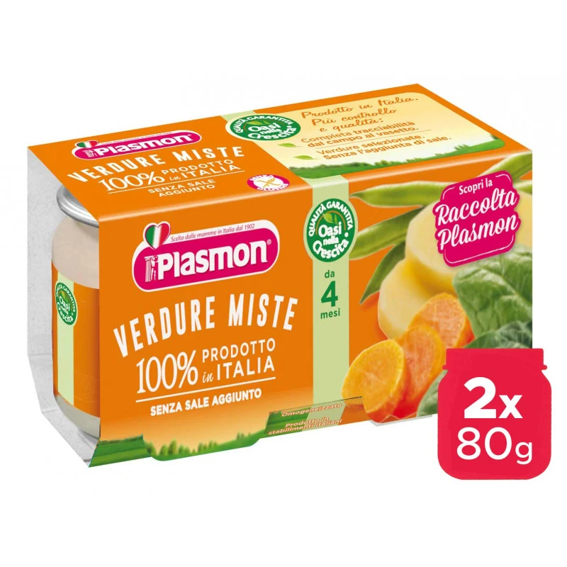 Omogeneizzato Verdure Miste Plasmon - 2 x 80 g