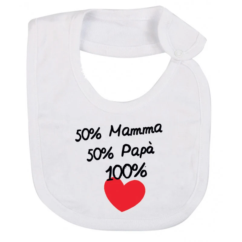 Bavaglino Neonato 50% Mamma 50% Papà
