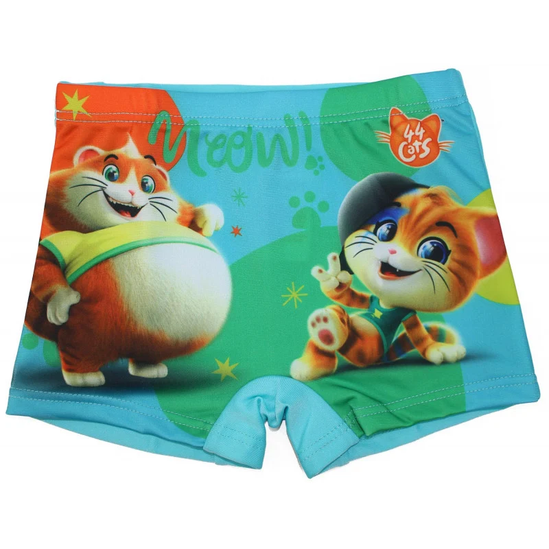Costume Boxer 44 Gatti Azzurro - 3/4 Anni