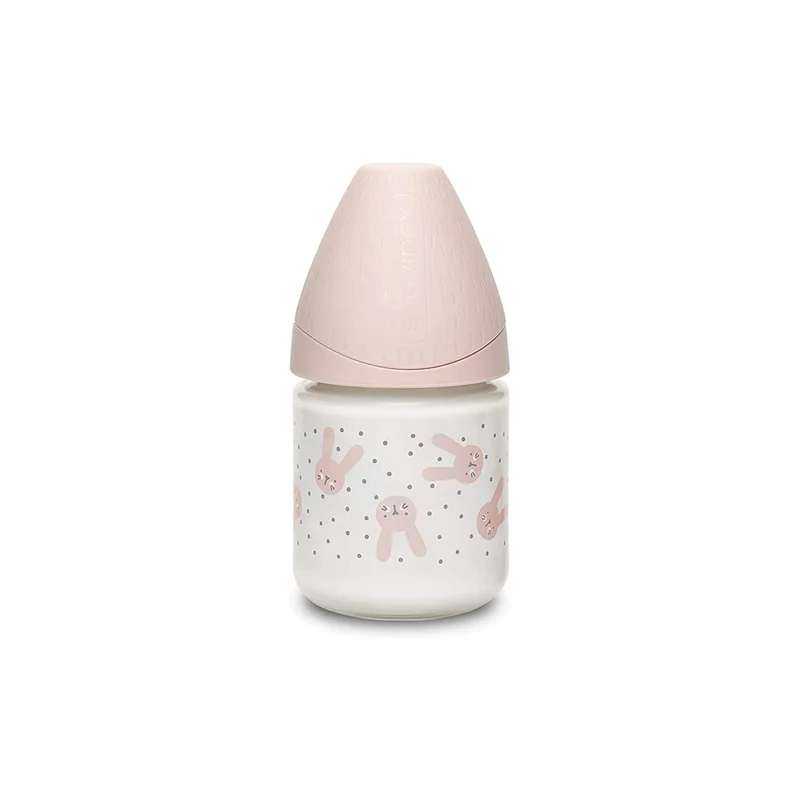 Biberon Hygge Baby Coniglio Pois Rosa - Flusso Lento 120 ml