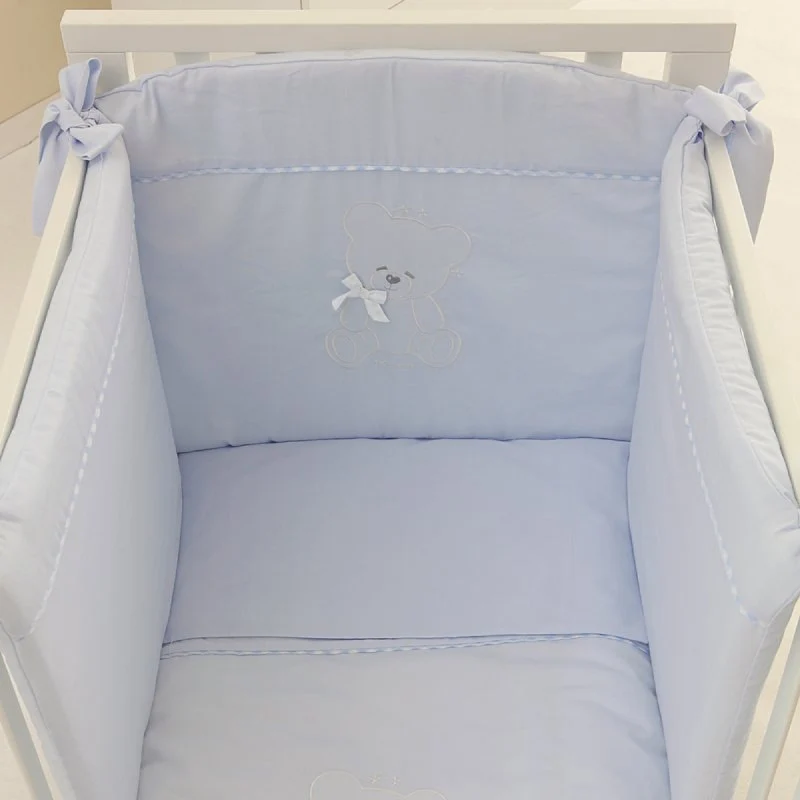 Completo Piumone e Paracolpi Coccolo Nanan Azzurro