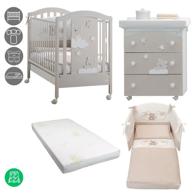 Cameretta Completa Azzurra Design Mars Avana