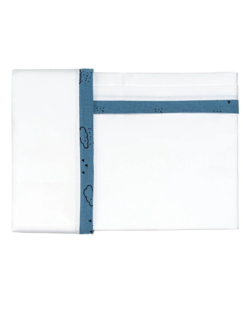 Set lenzuola lettino Liberty Celeste