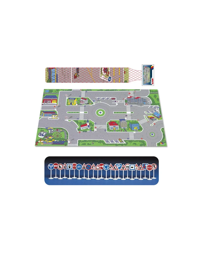 Tappeto Gioco Città 158x90 cm
