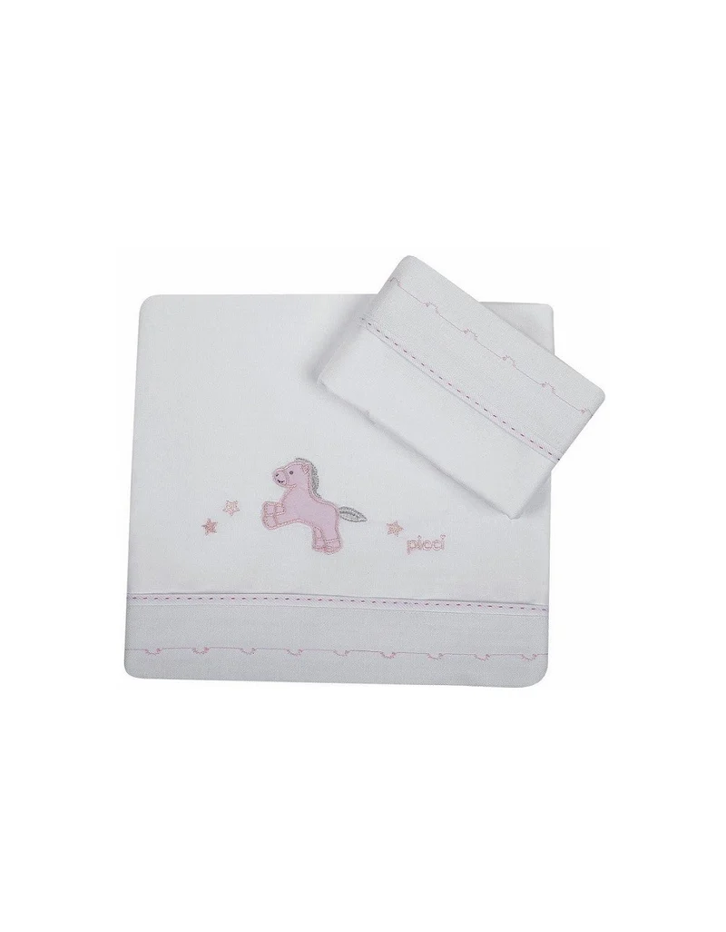 Lenzuola Culla Picci Milky Rosa