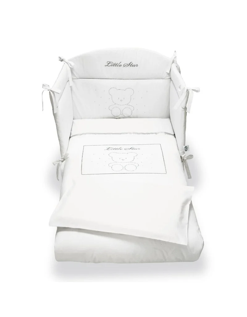 Completo Piumone Sfilabile Little Star Bianco PALI