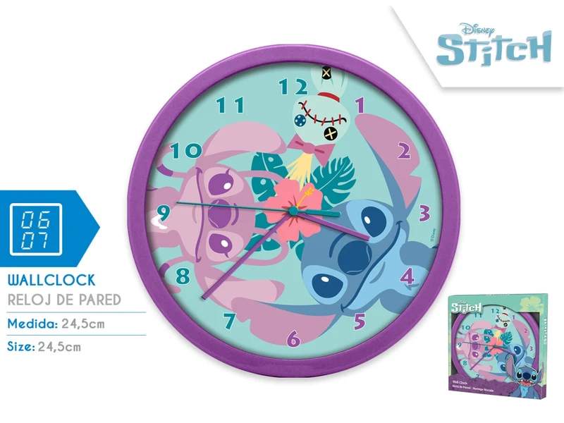 Stitch orologio da parete
