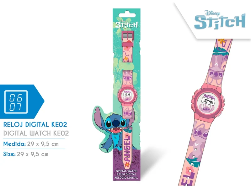 Stitch orologio digitale KE02 rosa