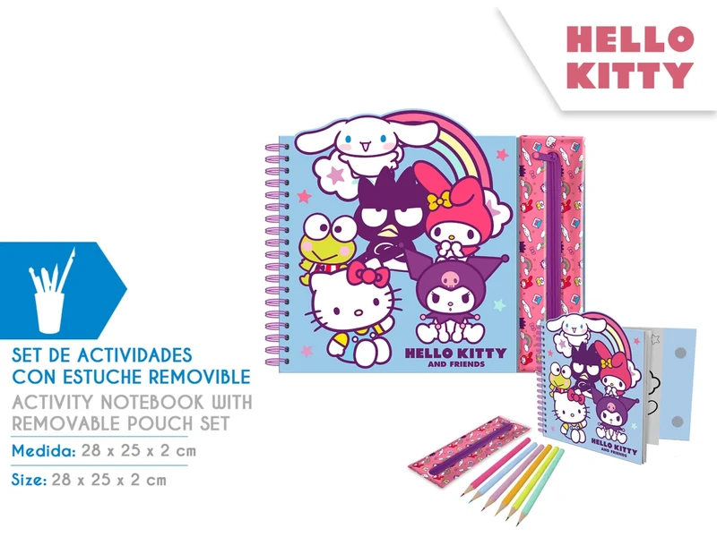 Hello kitty libro di attivitÃ con custodia removibile