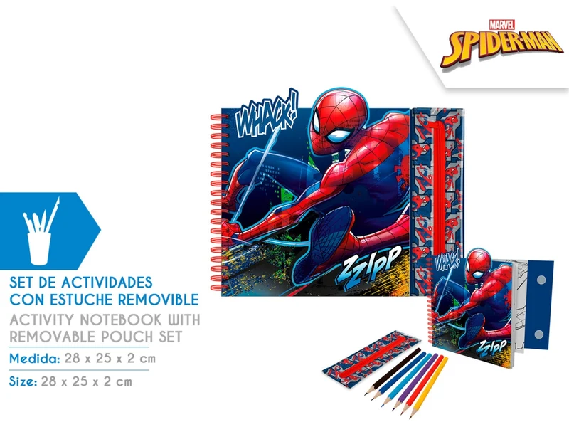Spiderman libro di attivitÃ con custodia removibile
