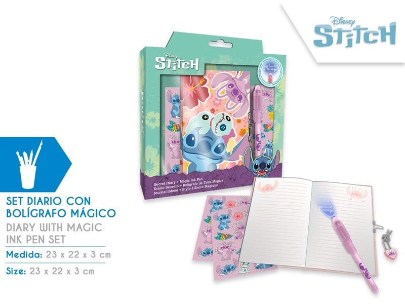 Stitch diario con penna magica