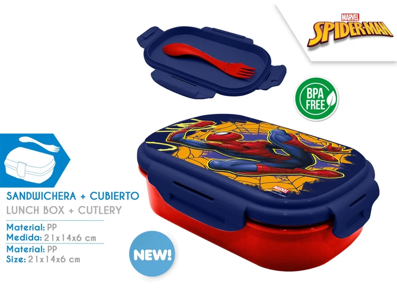 Spiderman porta panino con posate