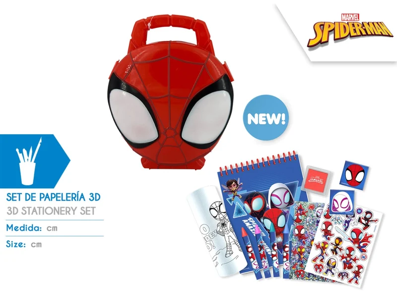 Spiderman cartella 3d con cancelleria