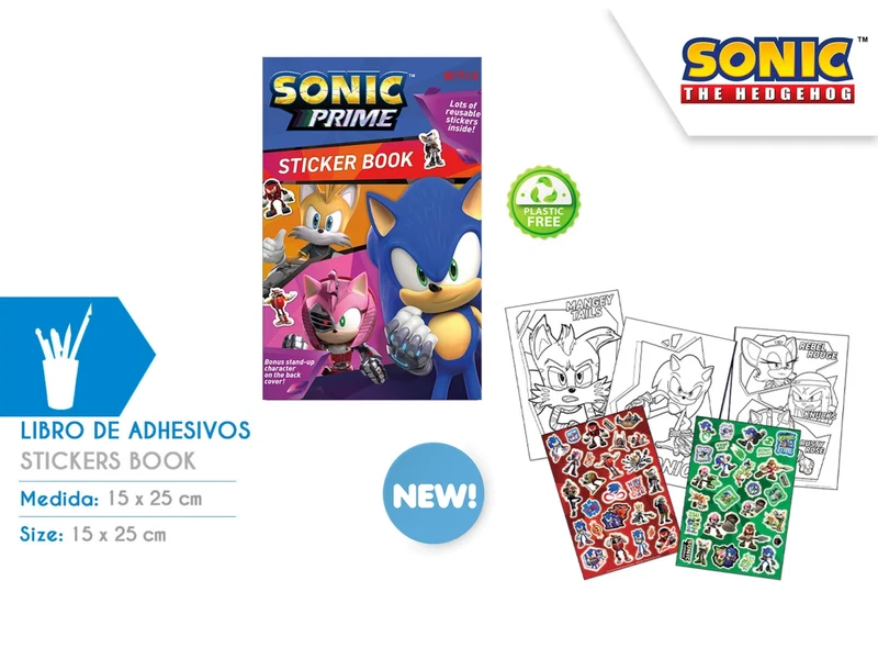 Sonic libro con adesivi
