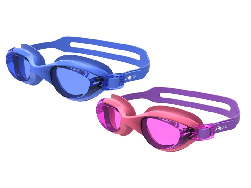 Occhialini mare per bambino/a in pvc celeste e fucsia 6/12 anni - Aqua by Frada