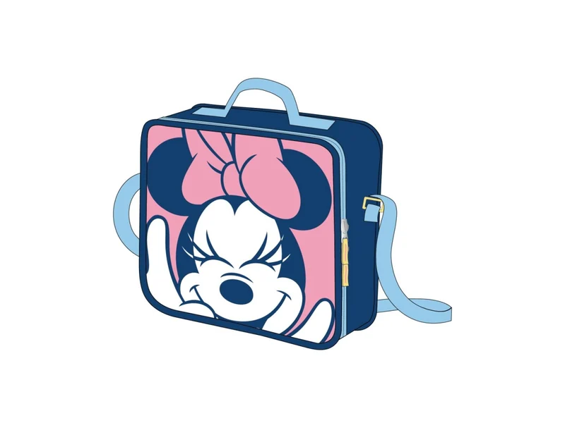 Portamerenda Minnie termico in poliestere fucsia e blue jeans 19x23 cm - Cerda