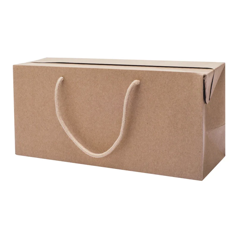 Borse Bagbox Kraft Avana Portabottiglia Orizzontale 35 x 12 x 16 cm