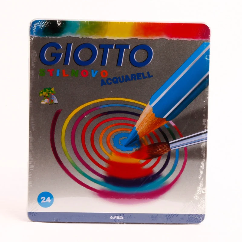 Pastello Giotto Stilnovo Acquerellabile 24 Colori Scatola Metallo