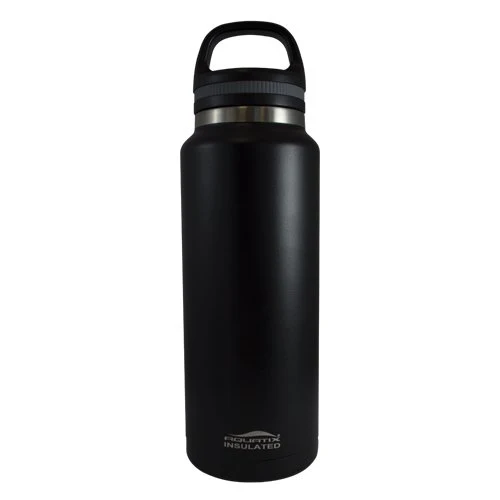 Aquatix Insulated Beer Growler Black Bottle Guzzler Double Wall Insulation 38 Ounce and 64 ounce available
