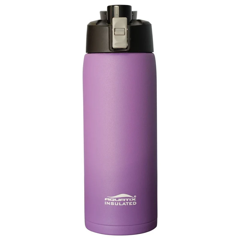 Purple 21oz Powder Coated Thermal Double Insulated Vacuum Sealed Sports Bottle Flip Top