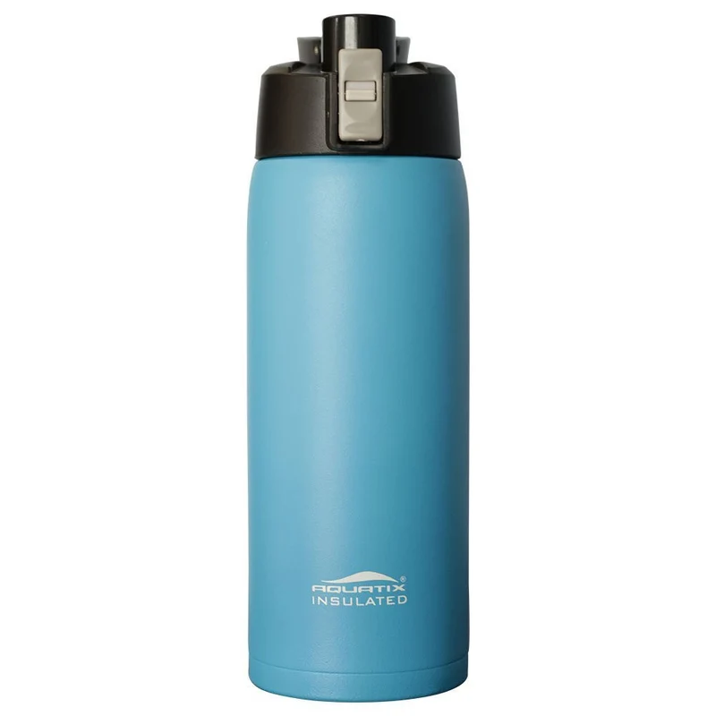 Sea Mist Blue 21 oz Powder Coated Thermal Double Insulated Vacuum Sealed Sports Bottle Flip Top