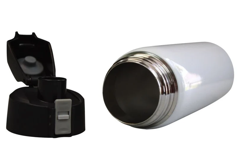 White 21 oz Thermal Double Insulated Vacuum Sealed Sports Bottle Flip Top
