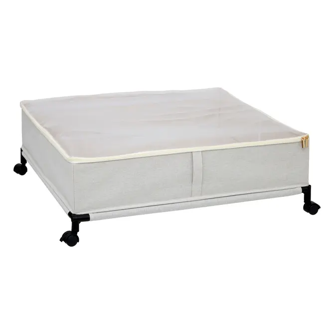 Contenitore Sottoletto Dressy Beige con Ruote per Indumenti 66 x 60 x 22,2 cm