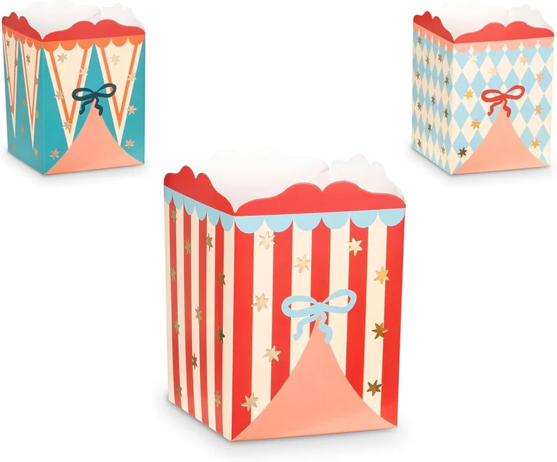 Contenitore in Carta Circus Multicolor 8 x 11,5 x 8 cm - 6 pezzi