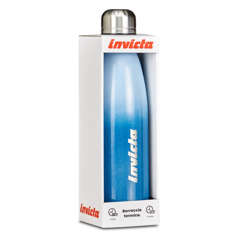 Borraccia Invicta Shine in Acciaio Inox Azzurro e Blu 500 ml