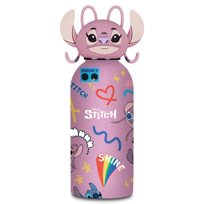 Borraccia con Tappo Sagomato Angel Lilo & Stitch 350 ml